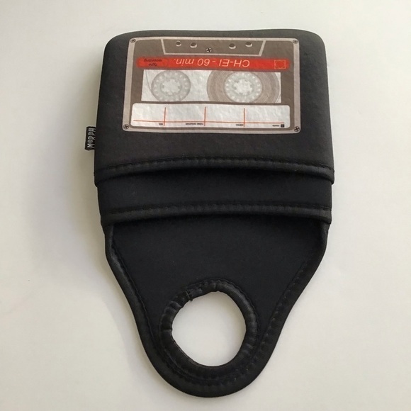 Vintage Cassette Music Neoprene Case Hanger Pocket Ear Buds Car Phone Tech Cords - Picture 15 of 16